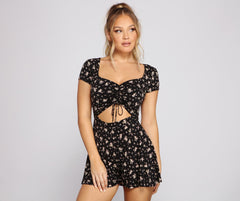 Bloom With Style Ditsy Floral Romper - Lady Occasions