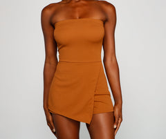 City Chic Sleeveless Wrap Romper - Lady Occasions
