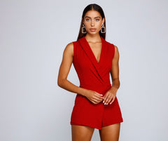 Elevated Chic Blazer Romper - Lady Occasions