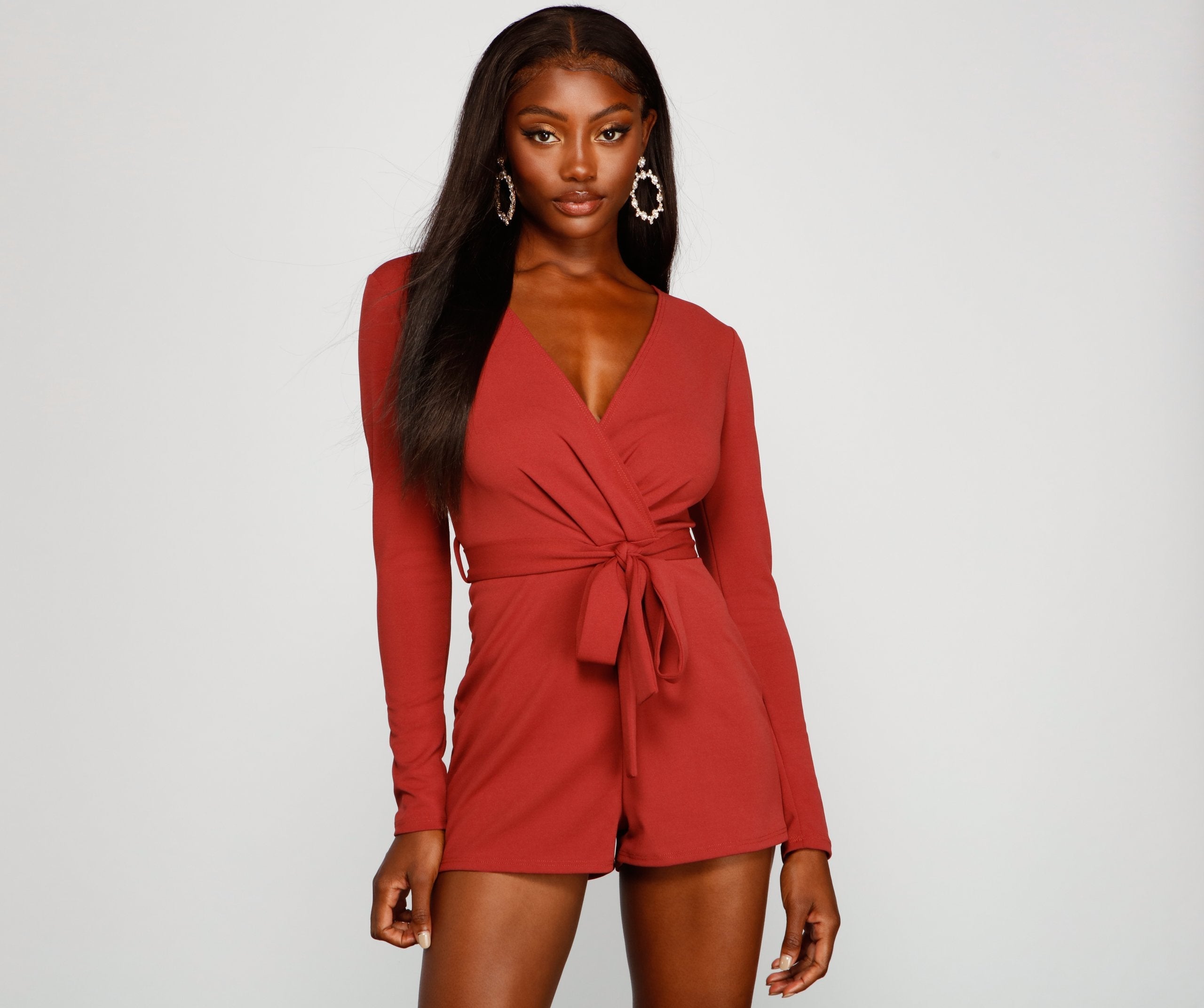 Wrapped In Glamour Surplice Romper - Lady Occasions