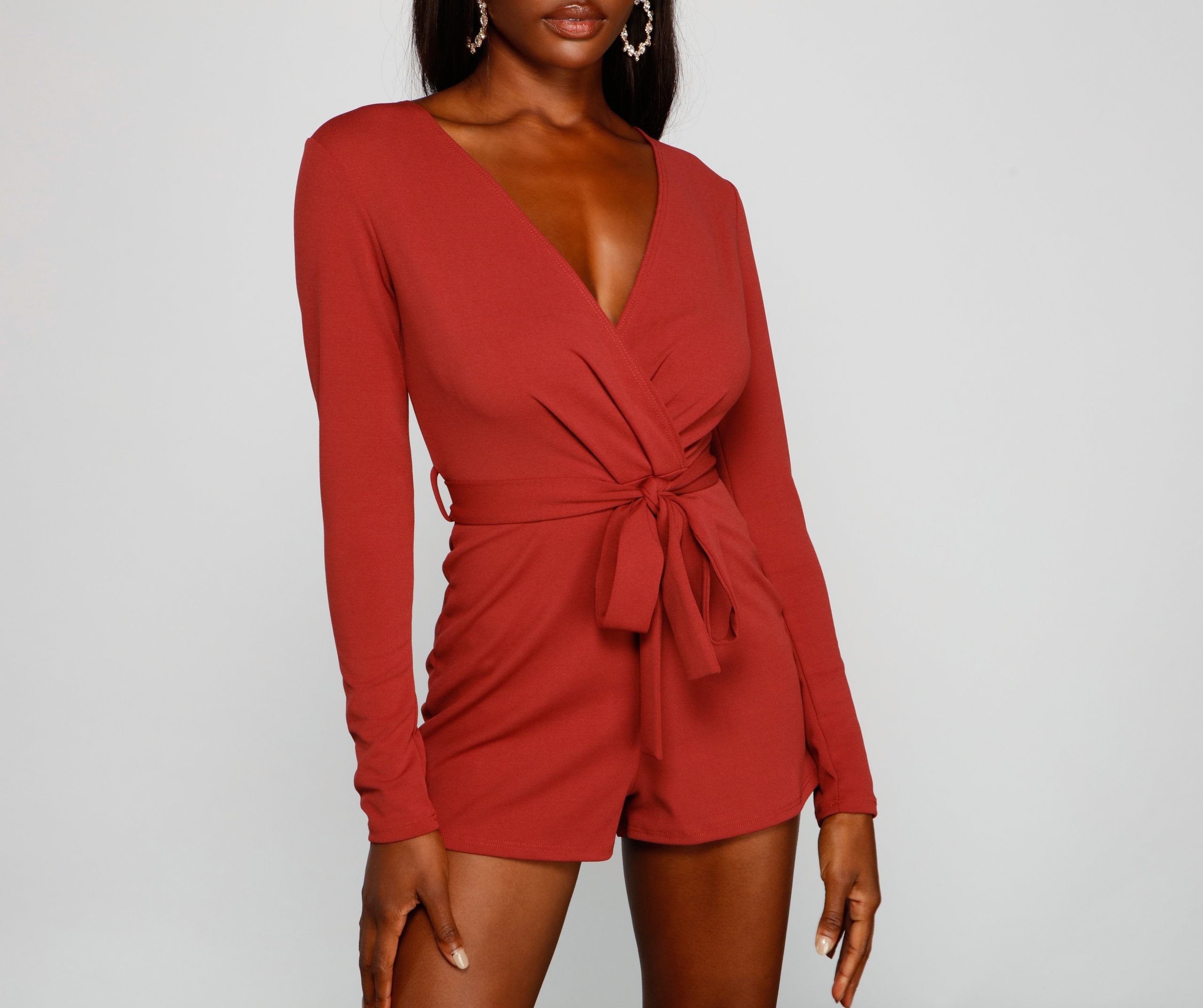 Wrapped In Glamour Surplice Romper - Lady Occasions