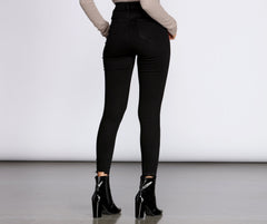 High Rise Skinny Cropped Jeans - Lady Occasions