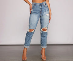 Rocky High Rise Destructed Boyfriend Jeans - Lady Occasions