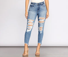 Rise Up Distressed Skinny Jeans - Lady Occasions