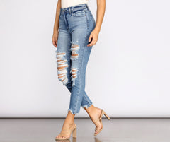 Rise Up Distressed Skinny Jeans - Lady Occasions