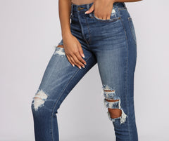 Bella High Rise Destructed Skinny Jeans - Lady Occasions