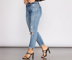 Pushing The Limits Distressed Jeans - Lady Occasions