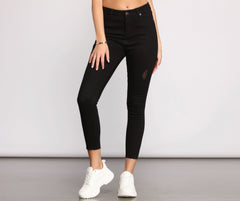 High Rise Stun On Them Cropped Skinny Jeans - Lady Occasions