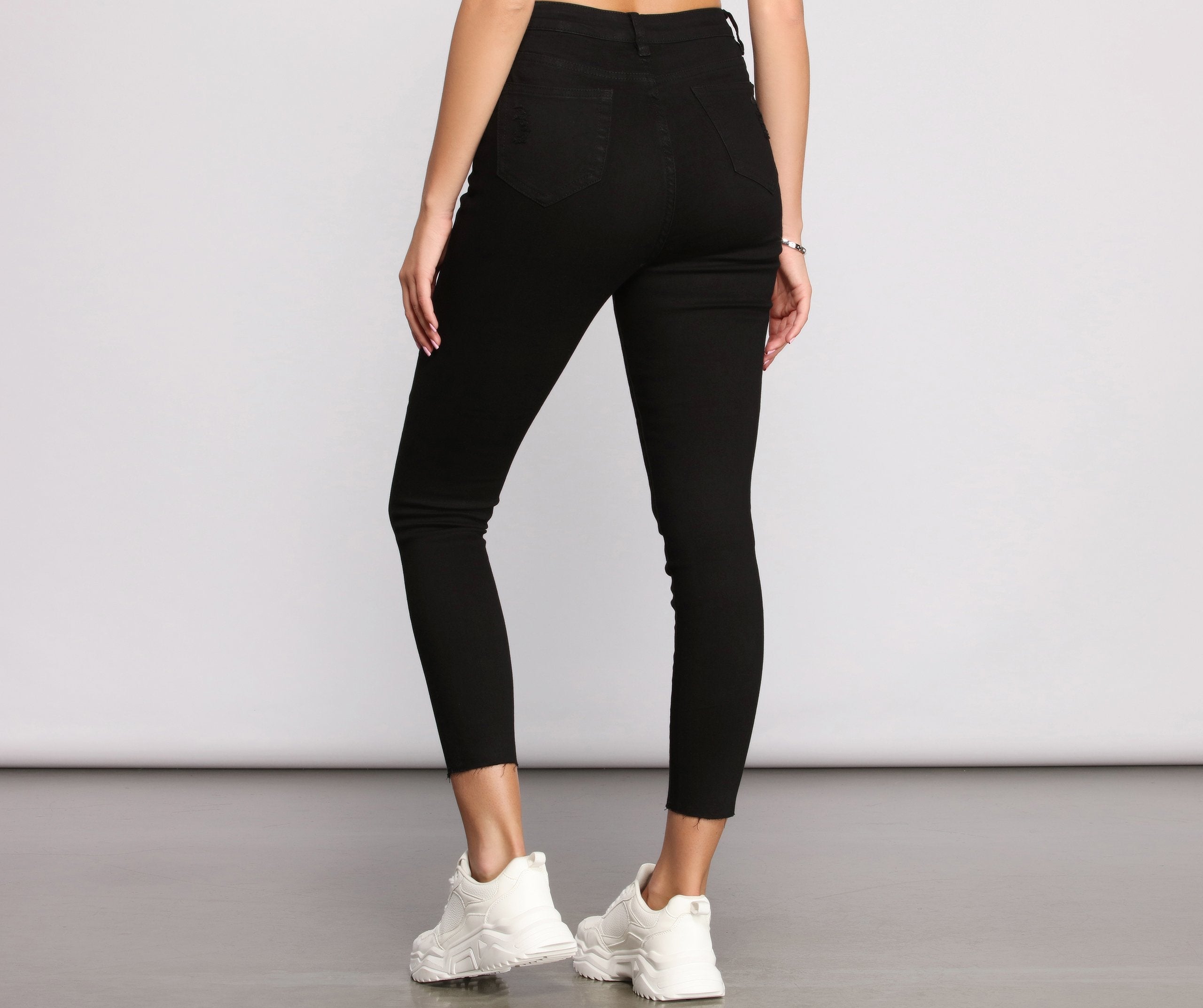 High Rise Stun On Them Cropped Skinny Jeans - Lady Occasions