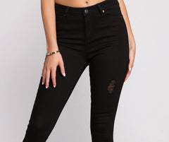 High Rise Stun On Them Cropped Skinny Jeans - Lady Occasions