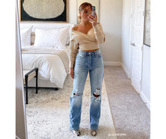High-Rise Destructed Boyfriend Jeans - Lady Occasions