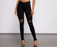 The Classic High Rise Destructed Skinny Jeans - Lady Occasions