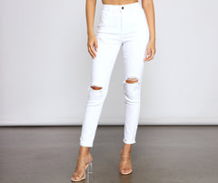 The Classic Distressed High Rise Skinny Jeans - Lady Occasions