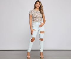 On Edge High Rise Destructed Skinny Jeans - Lady Occasions