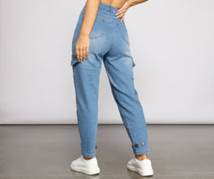 Such A Trendsetter Cargo Denim Joggers - Lady Occasions