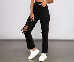 Extra High Rise Distressed Boyfriend Jeans - Lady Occasions