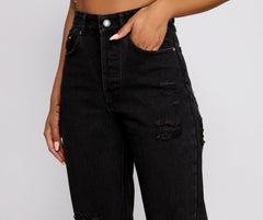 Extra High Rise Distressed Boyfriend Jeans - Lady Occasions