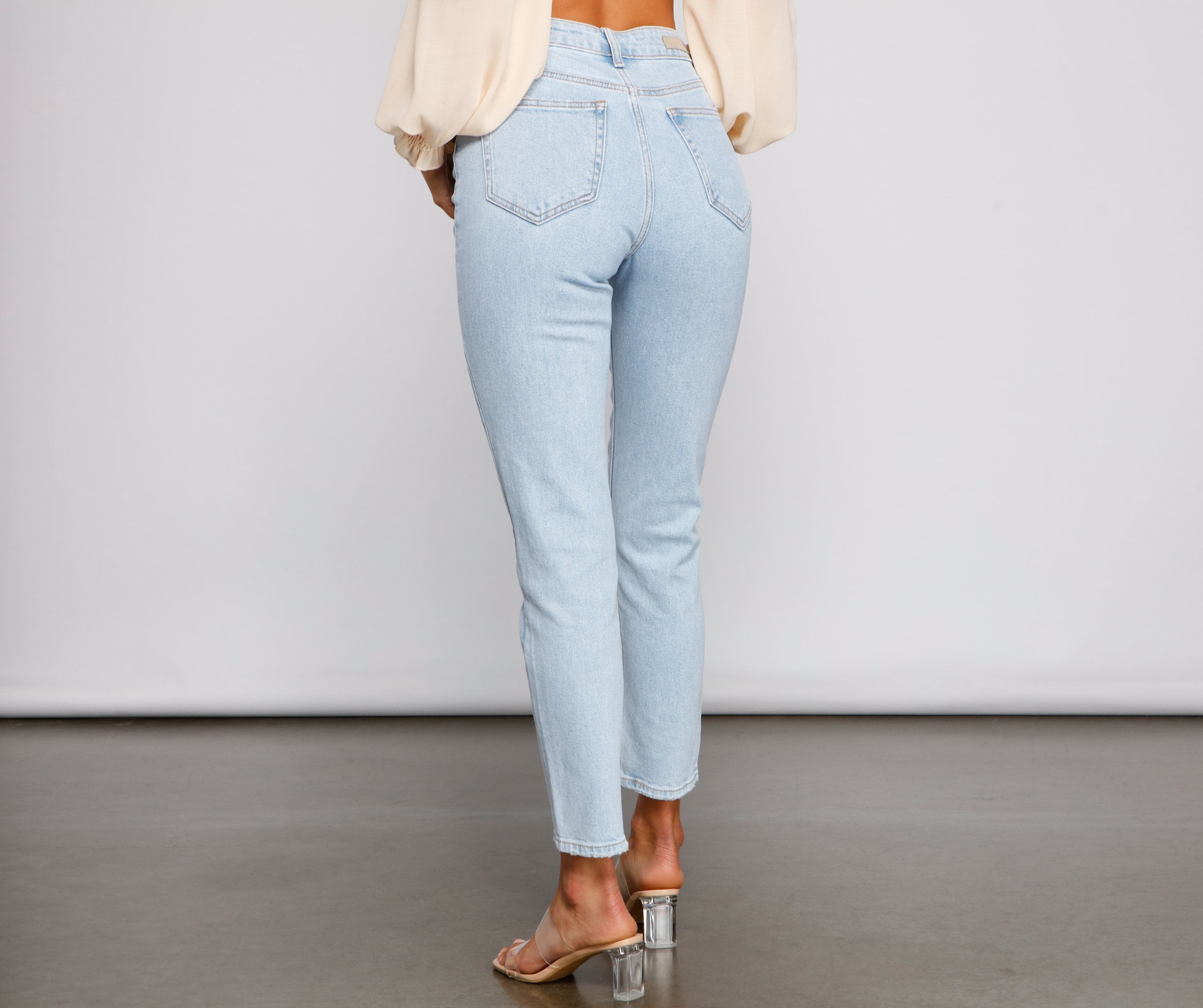 High Rise Chic Cropped Jeans - Lady Occasions