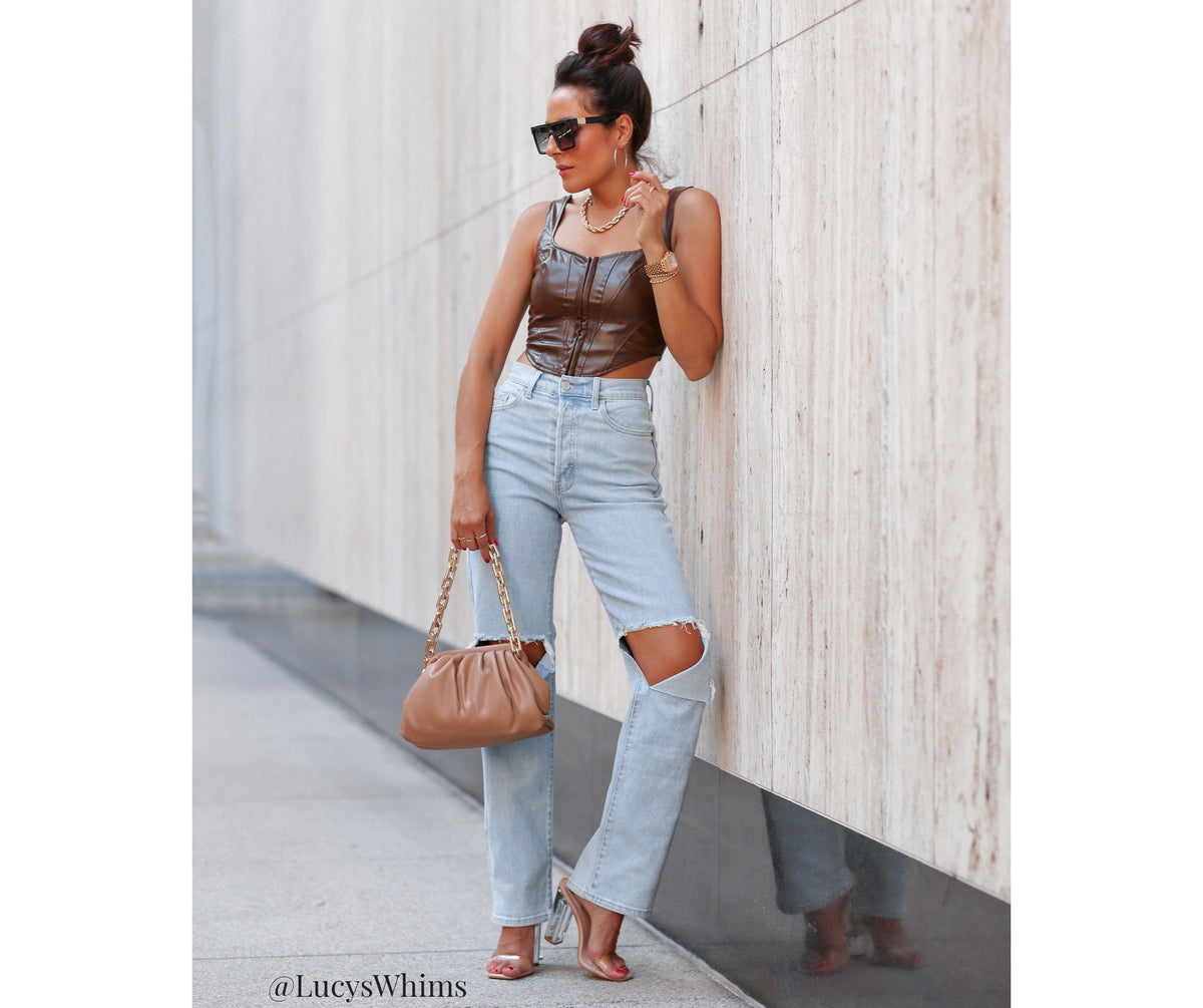 Good Vibes High-Rise Boyfriend Jeans - Lady Occasions