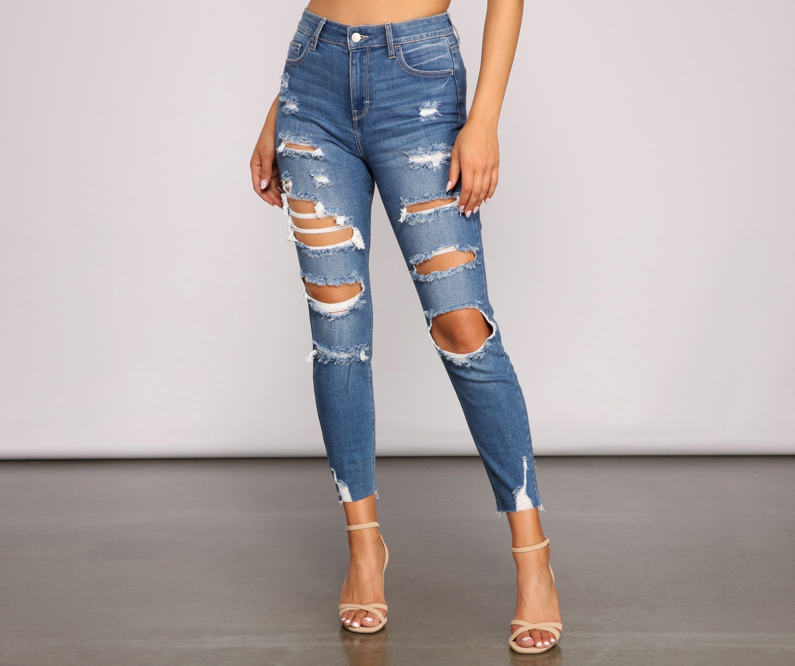 Denim Days High Waist Skinny Jeans - Lady Occasions