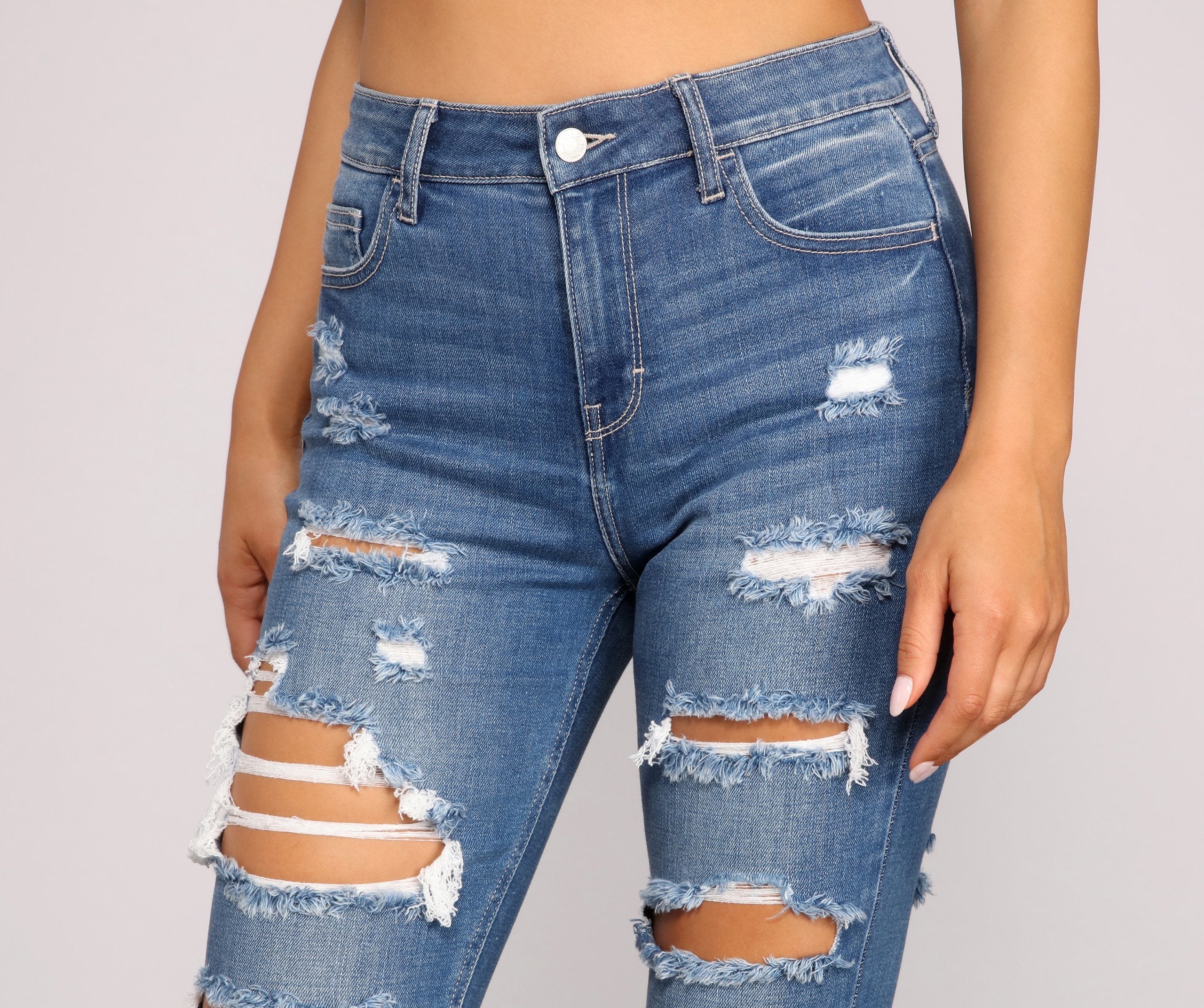 Denim Days High Waist Skinny Jeans - Lady Occasions