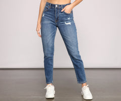 High Rise Basic Straight Leg Jeans - Lady Occasions
