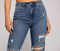 Classic Destructed Straight-Leg Jeans - Lady Occasions