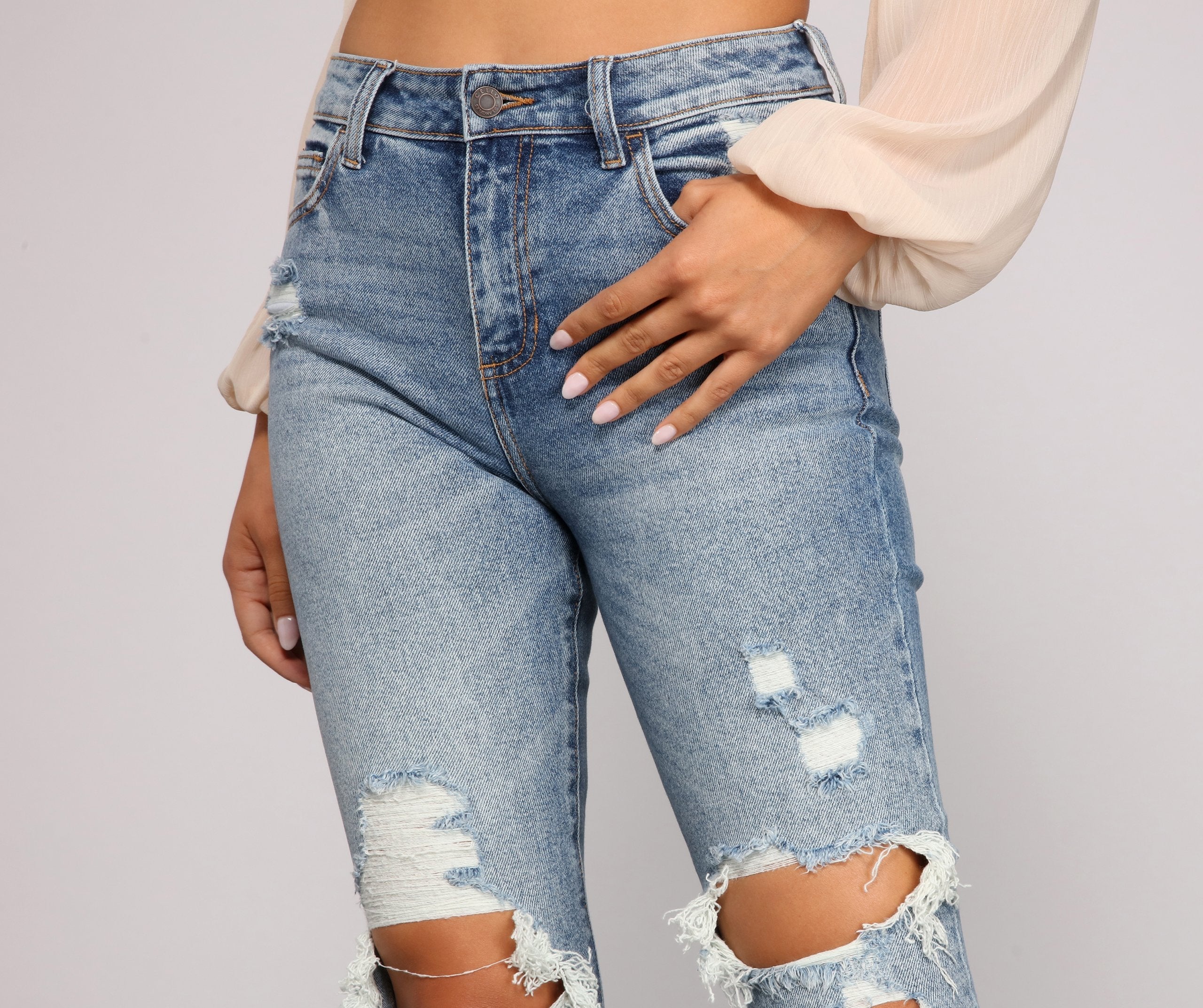 Stylish Staple High Rise Skinny Jeans - Lady Occasions