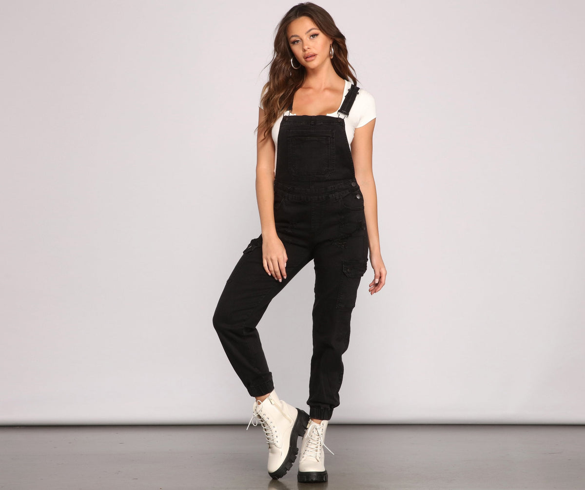 Add Some Edge Destructed Overalls - Lady Occasions