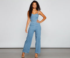 Style Icon Denim Jumpsuit - Lady Occasions