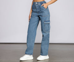 High-Rise Cargo Boyfriend Jeans - Lady Occasions