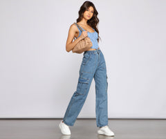 High-Rise Cargo Boyfriend Jeans - Lady Occasions