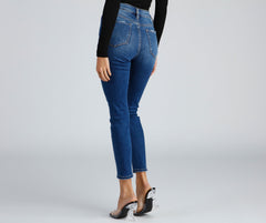 Harper Mid-Rise Distressed Crop Skinny Jeans - Lady Occasions