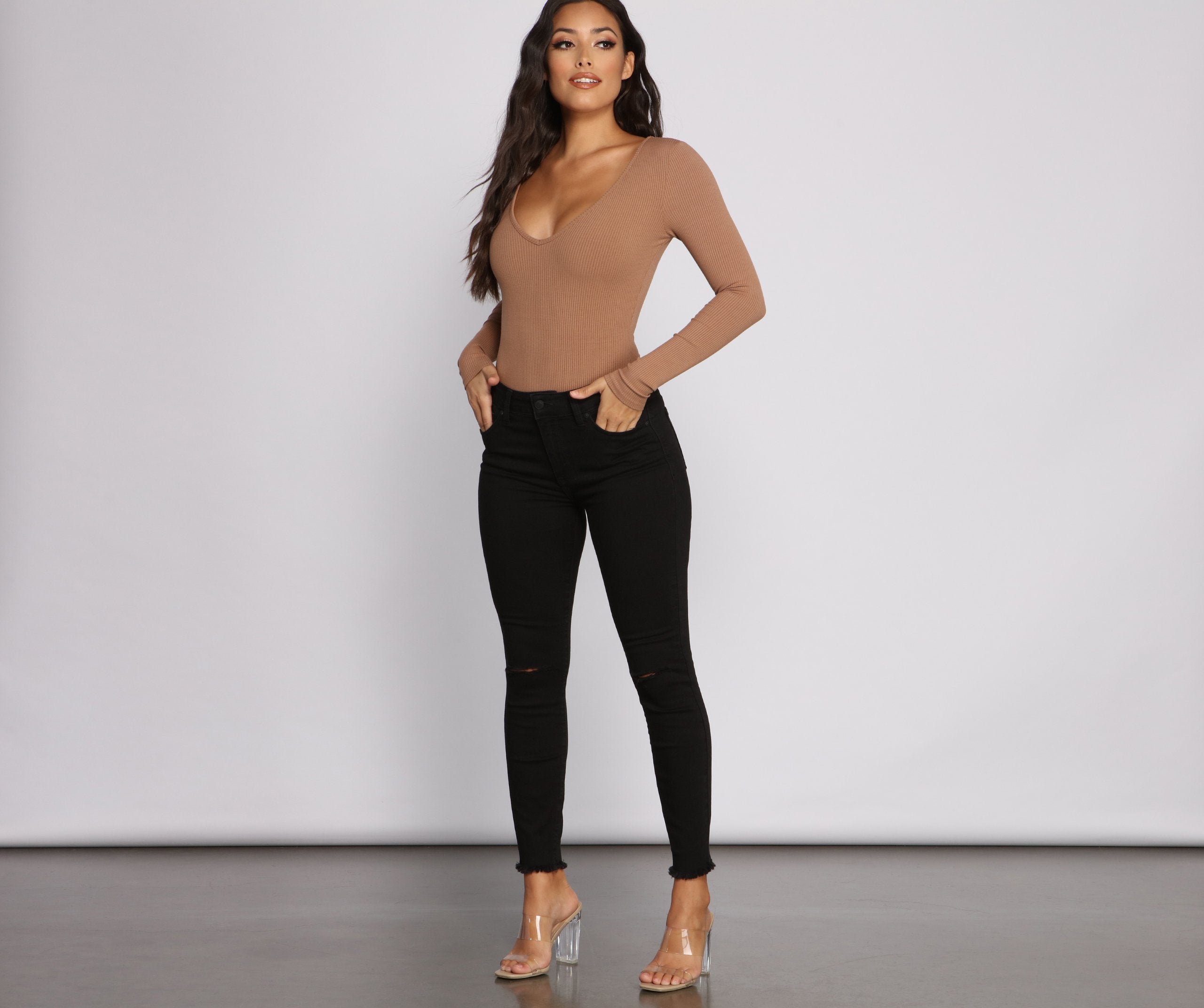Clara High Rise Black Skinny Jeans - Lady Occasions
