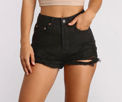No Better High Waist Distressed Shorts - Lady Occasions