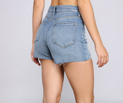 Reese High Rise Destructed Denim Shorts - Lady Occasions