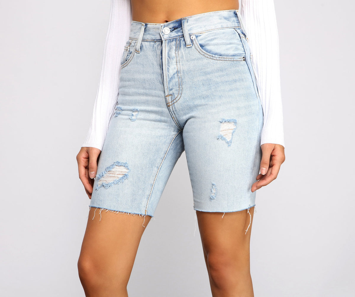 My Own Way High Rise Denim Shorts - Lady Occasions
