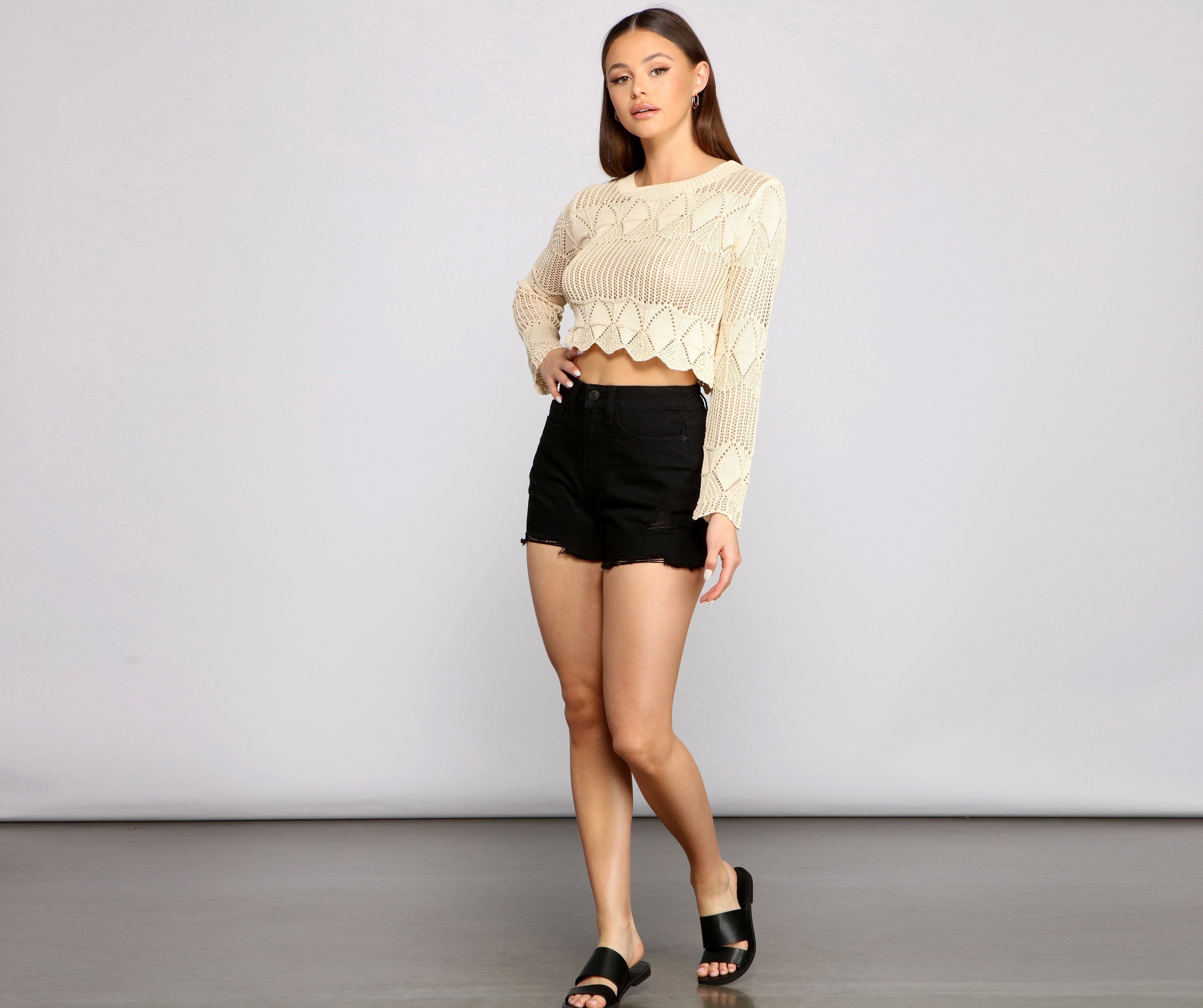 Casually Edgy High Rise Cutoff Shorts - Lady Occasions