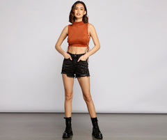 Fab And Frayed High-Rise Denim Shorts - Lady Occasions