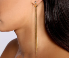 Metal Fringe Duster Earrings - Lady Occasions