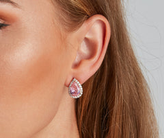 The Finer Things Teardrop Halo Studs - Lady Occasions