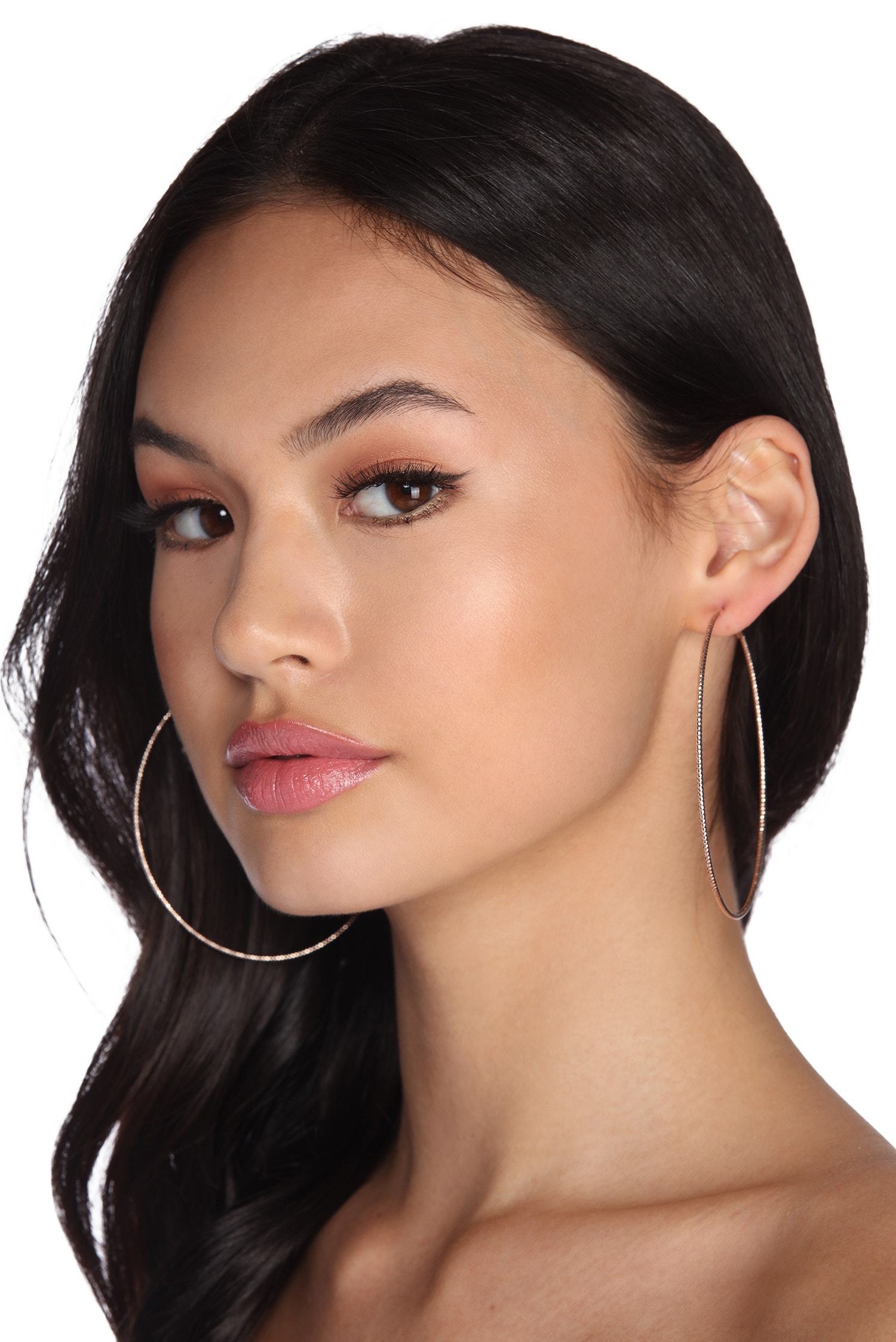Thin Shimmer Hoops - Lady Occasions