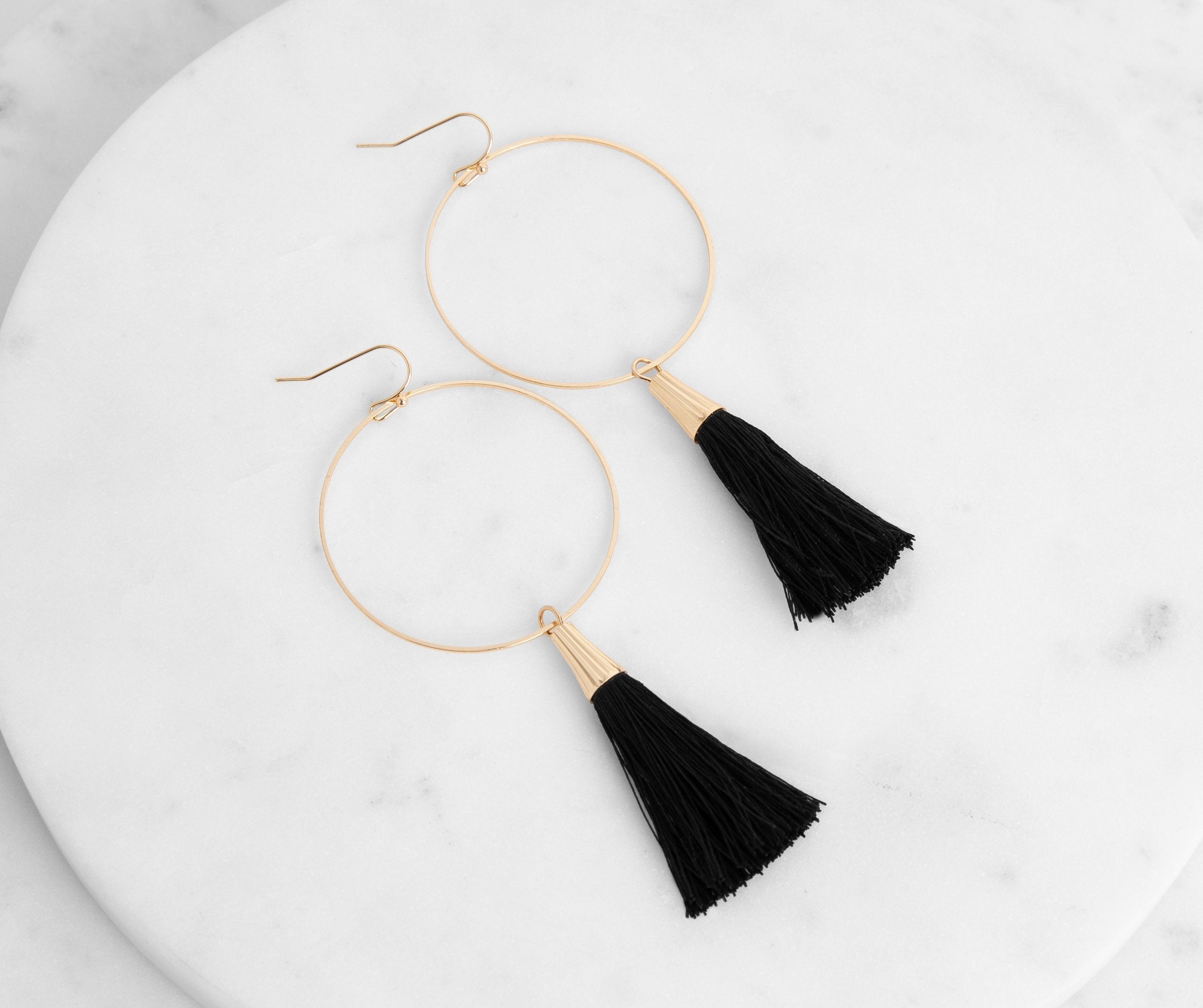 Tassel On Hoops - Lady Occasions