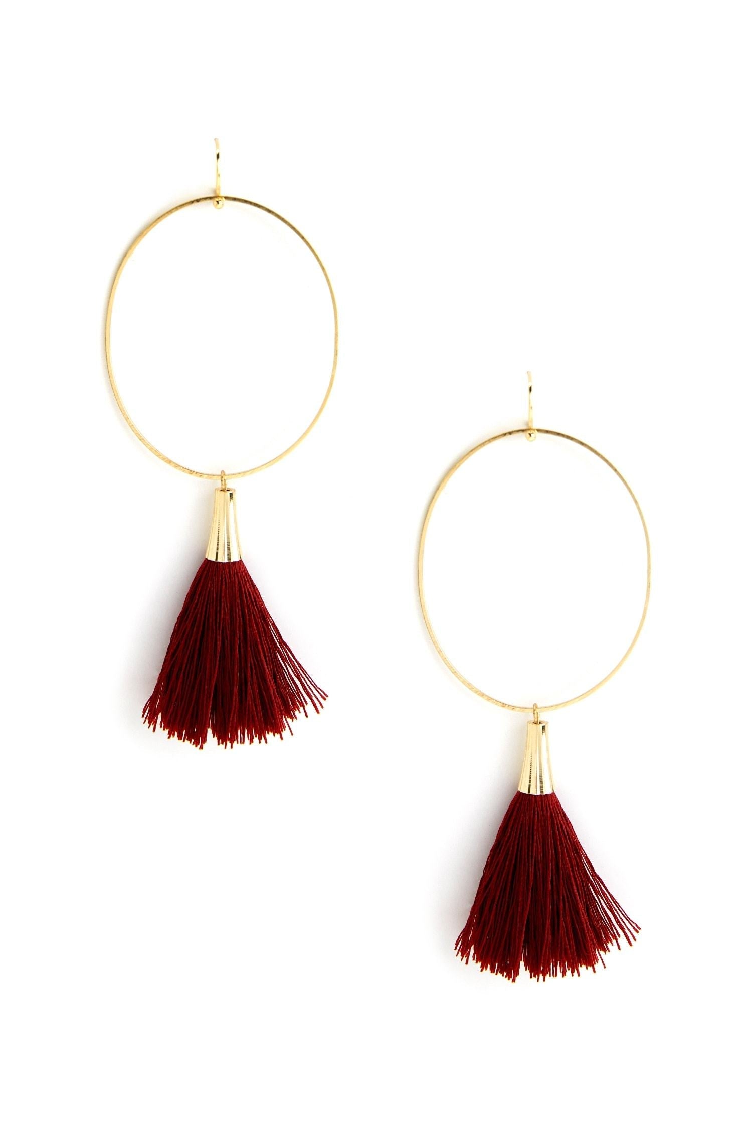 Tassel On Hoops - Lady Occasions