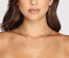 Four Row Dainty Chain Necklace - Lady Occasions