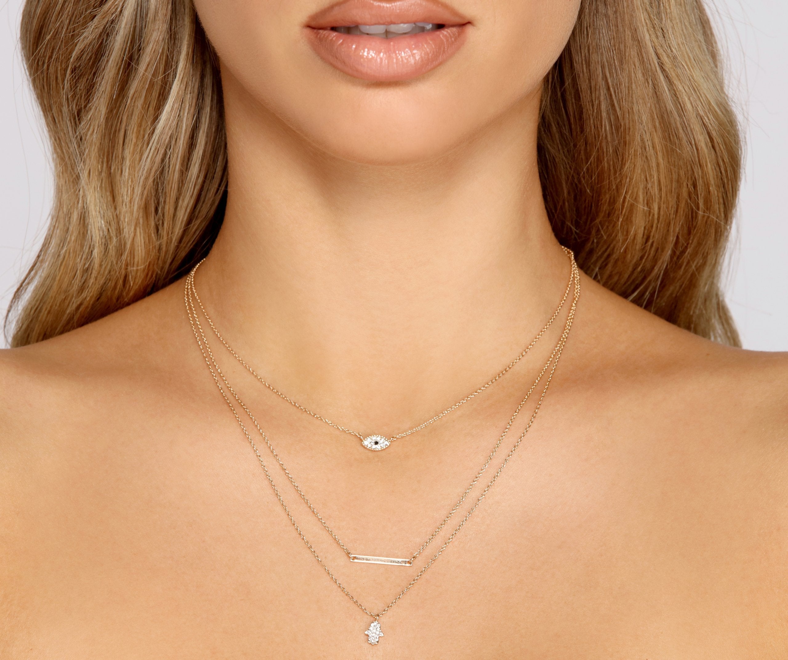 Radiant Dainty Layered Charm Necklace - Lady Occasions