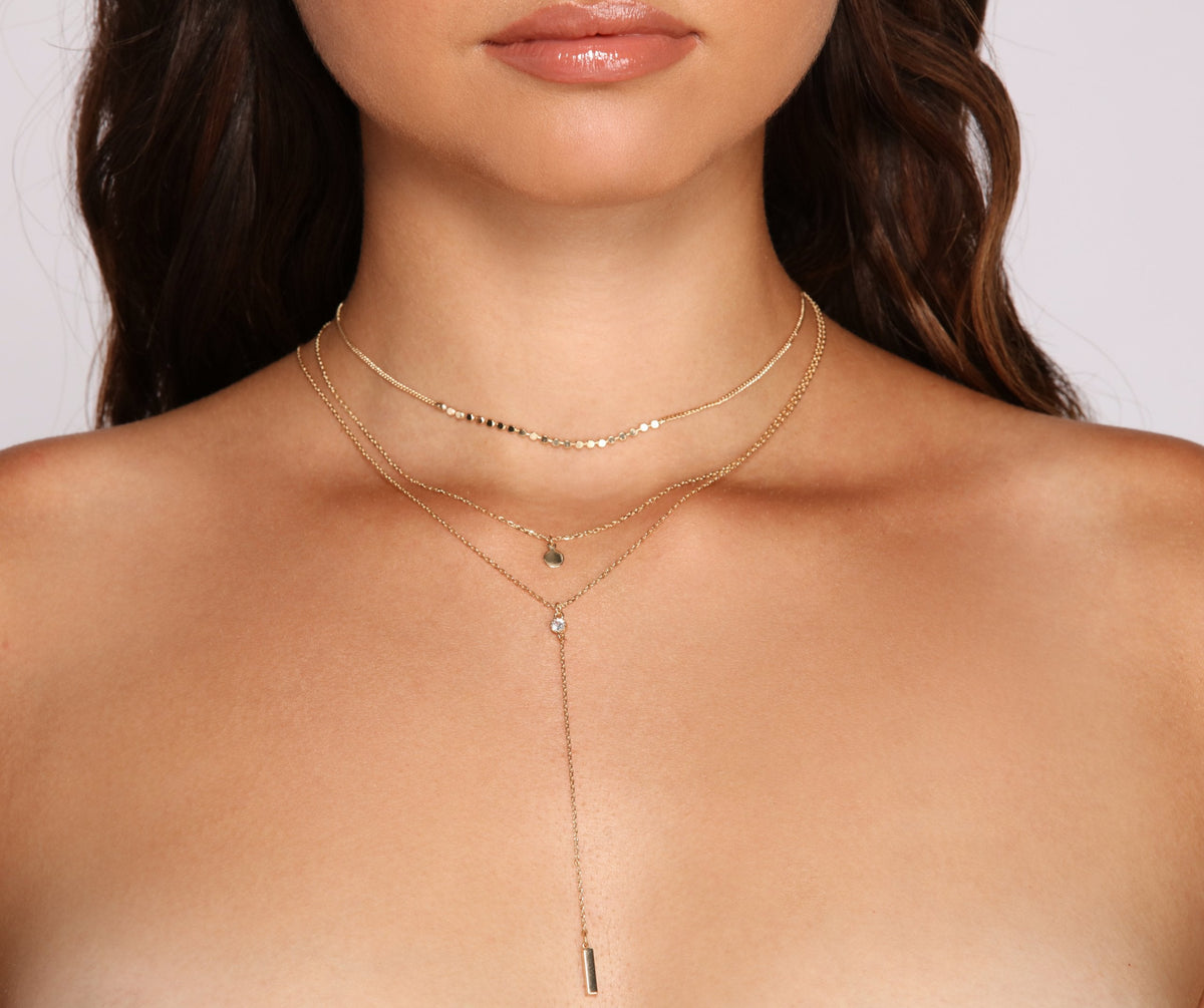 Dainty Details Layered Choker Lariat - Lady Occasions