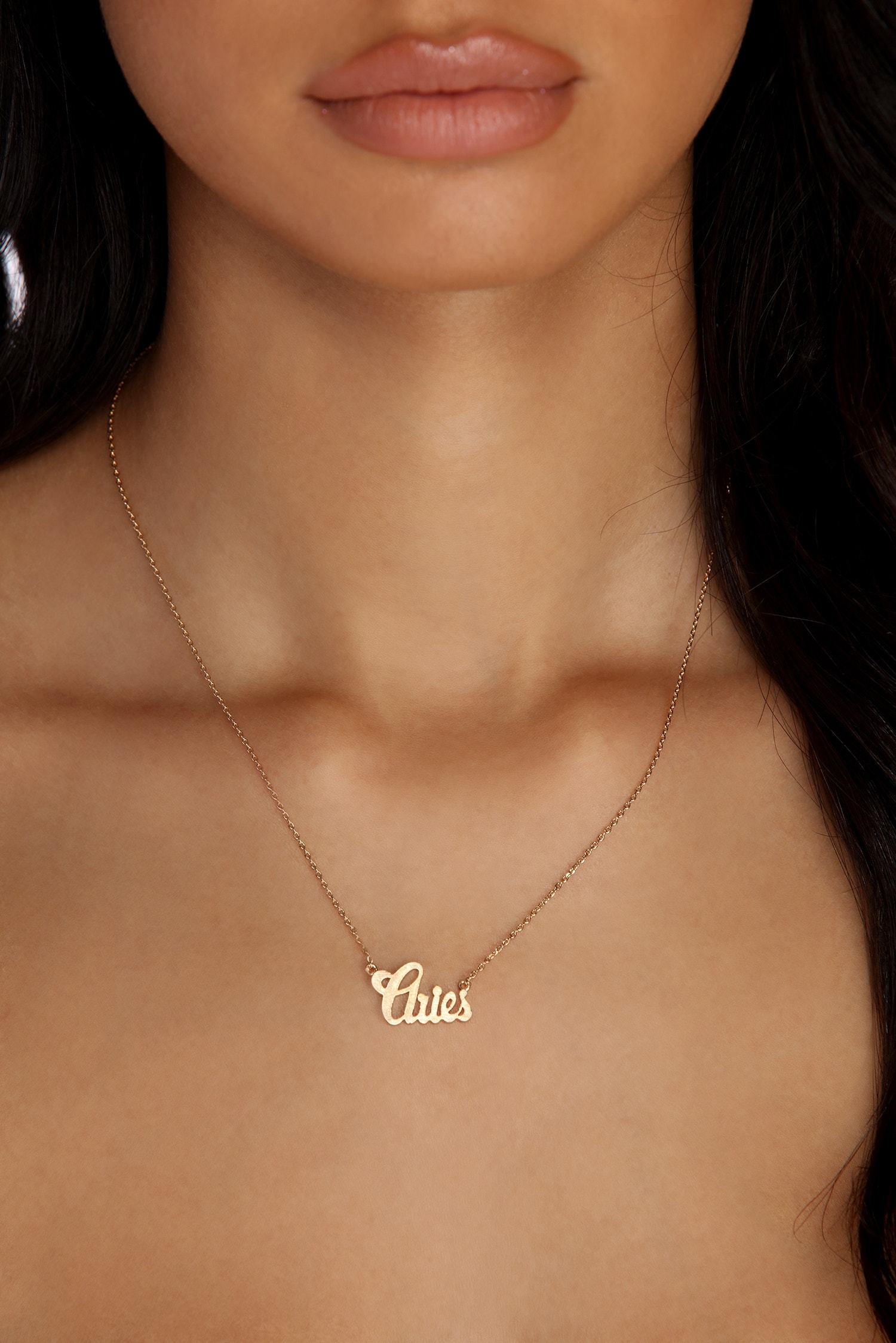 Zodiac Script Necklace - Lady Occasions