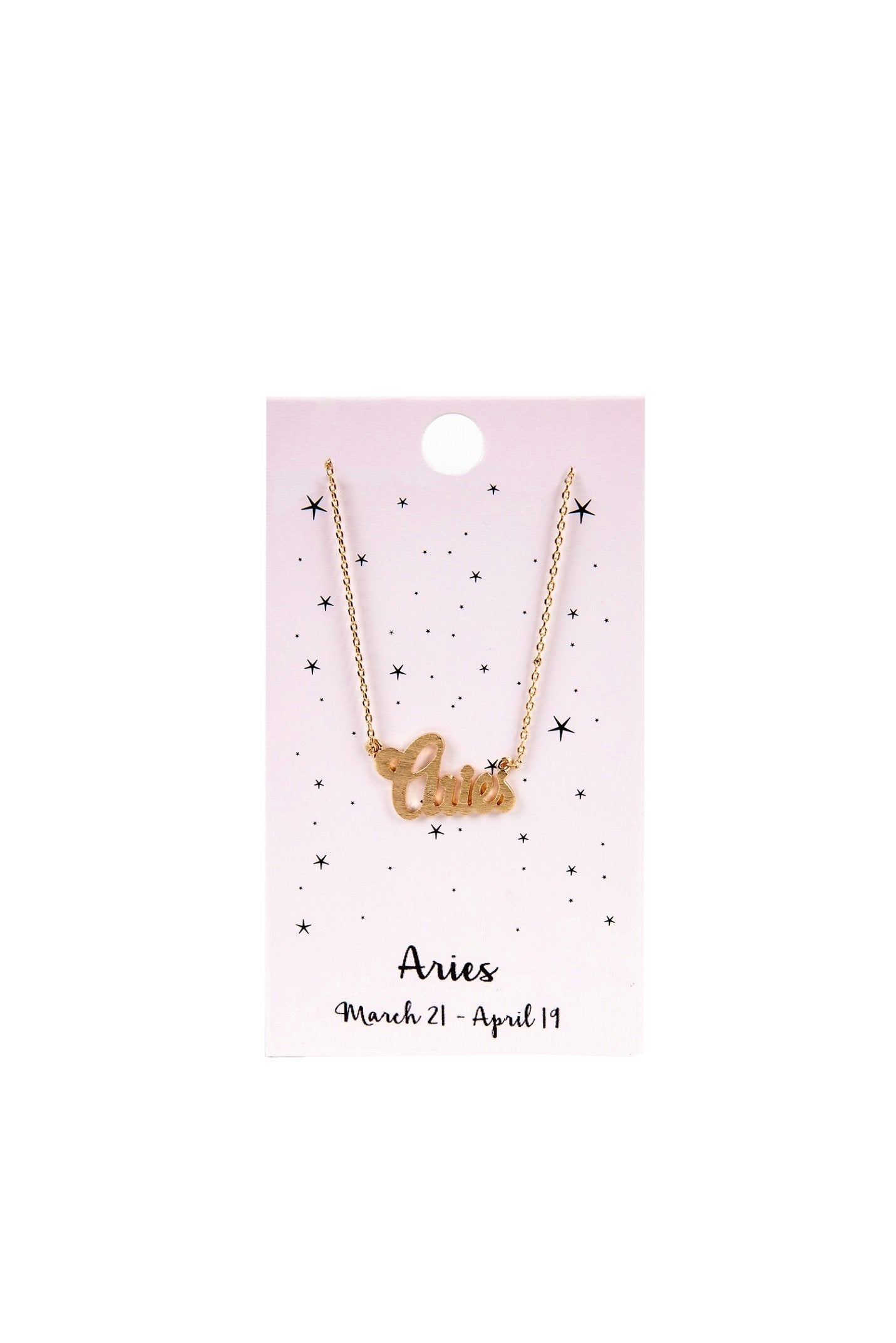 Zodiac Script Necklace - Lady Occasions