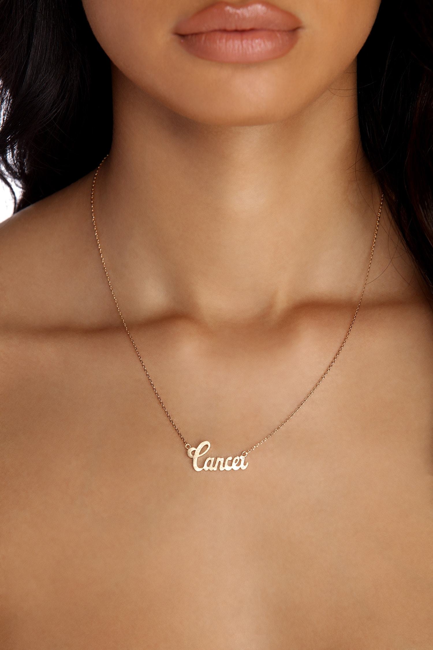 Zodiac Script Necklace - Lady Occasions